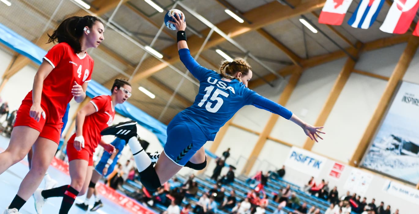 USA Team Handball WOmen's National Team playing a match