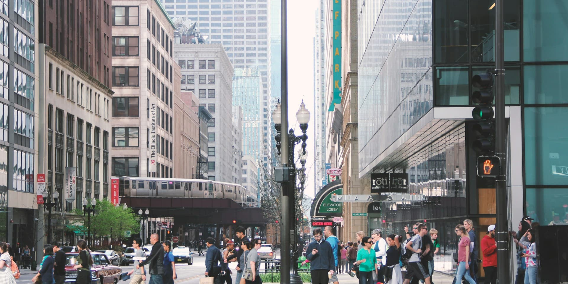 Busy man crossing city street thinking about protein goals