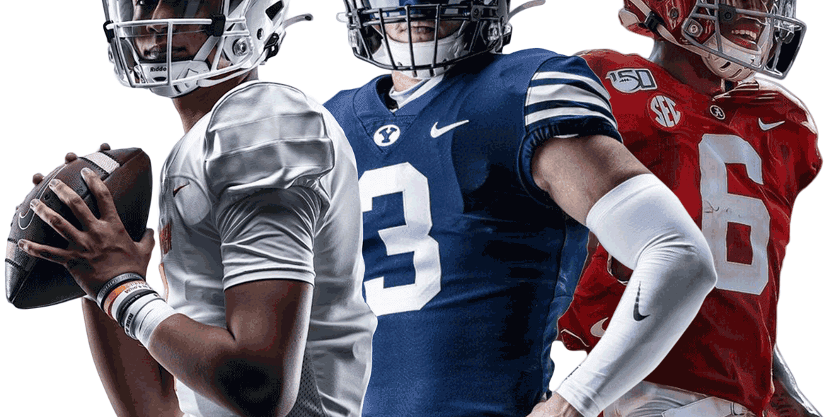 Football players representing the Walter Camp Football Foundation