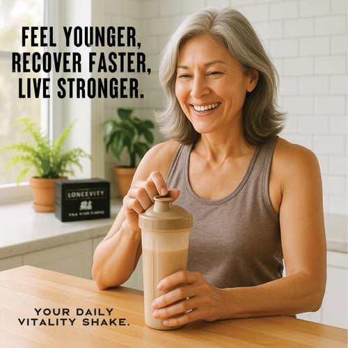 Feel younger, recover faster, live stronger - your daily vitality shake