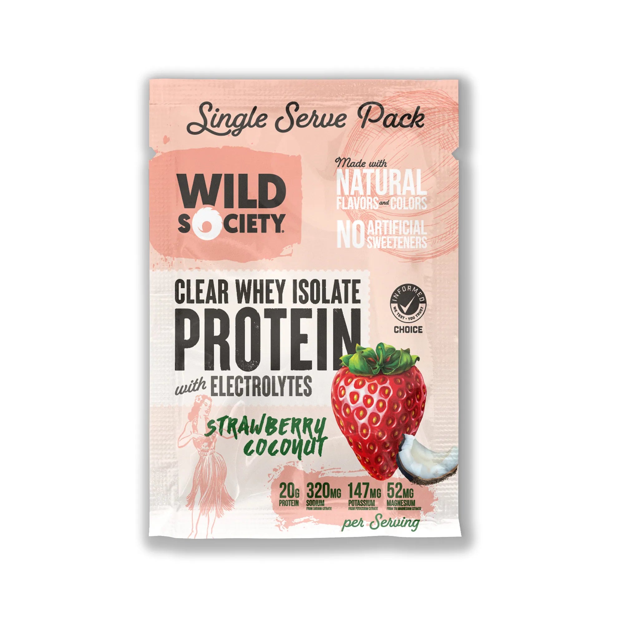 strawberry coconut whey isolate sample