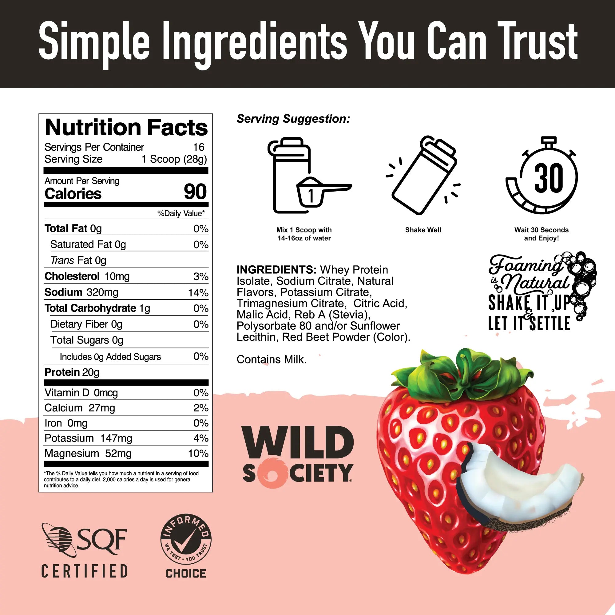 Protein Powder Ingredients You Can Trust - Strawberry Coconut