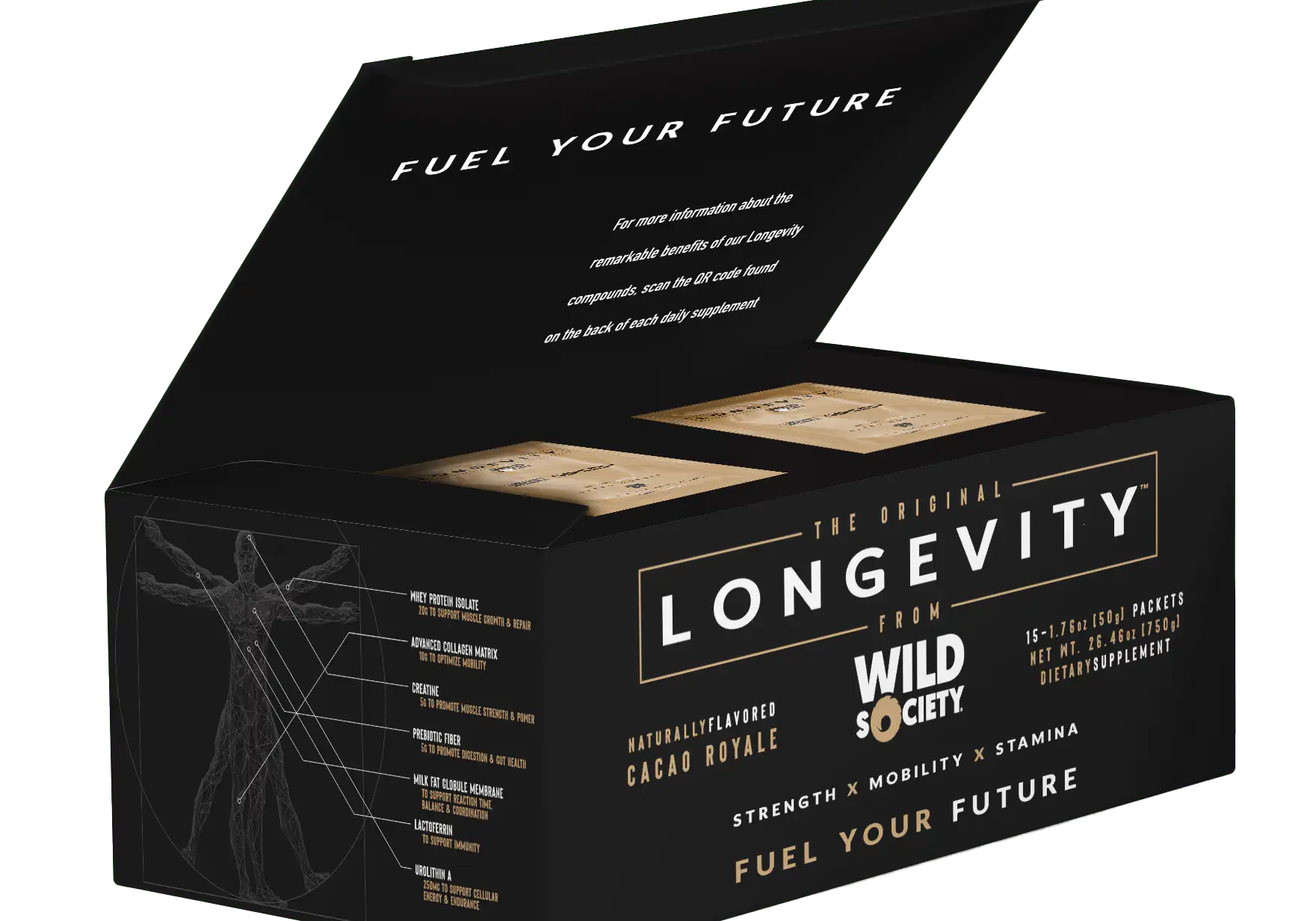 Longevity box and single-serving sachets