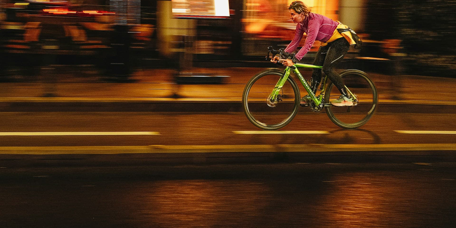 Is it bad to workout before bed? This nighttime bicyclist does not think so. 