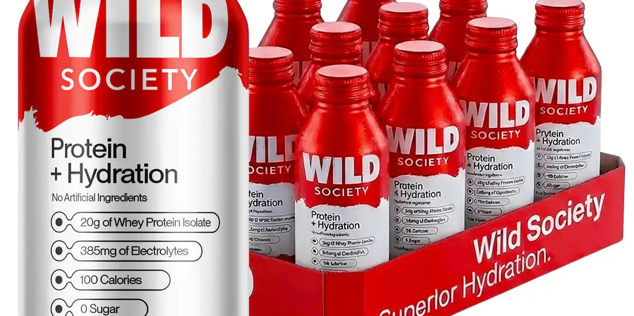 Fruit Punch Protein + Hydration bottle and case