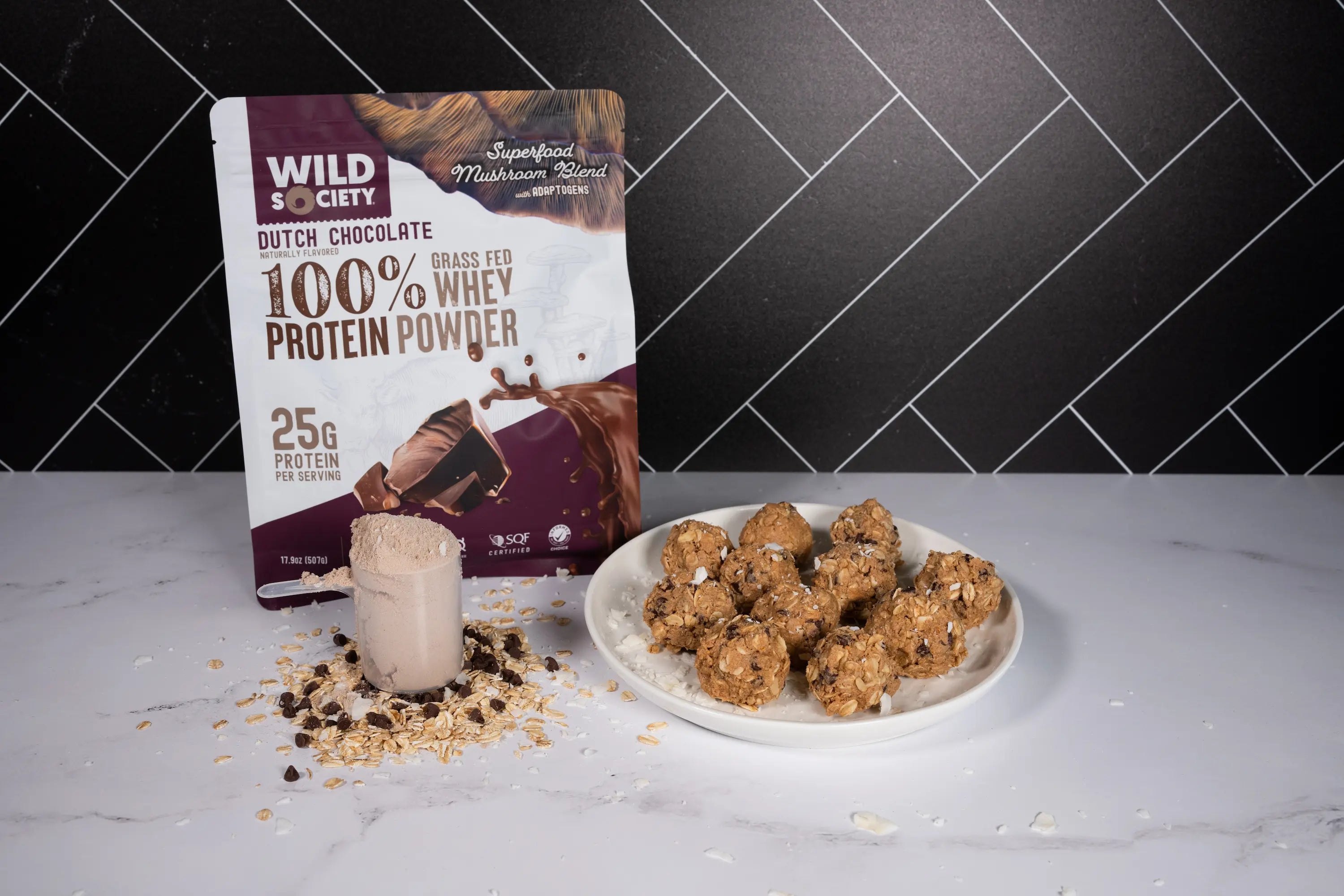 whey protein powder protein balls wild society