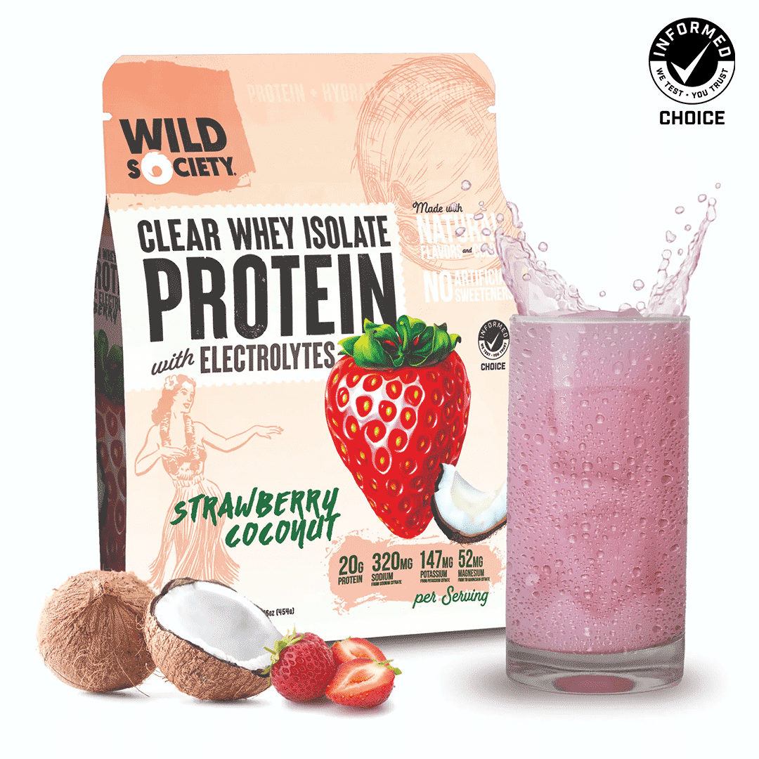 Clear Whey Protein  Isolate Strawberry Coconut Informed Choice