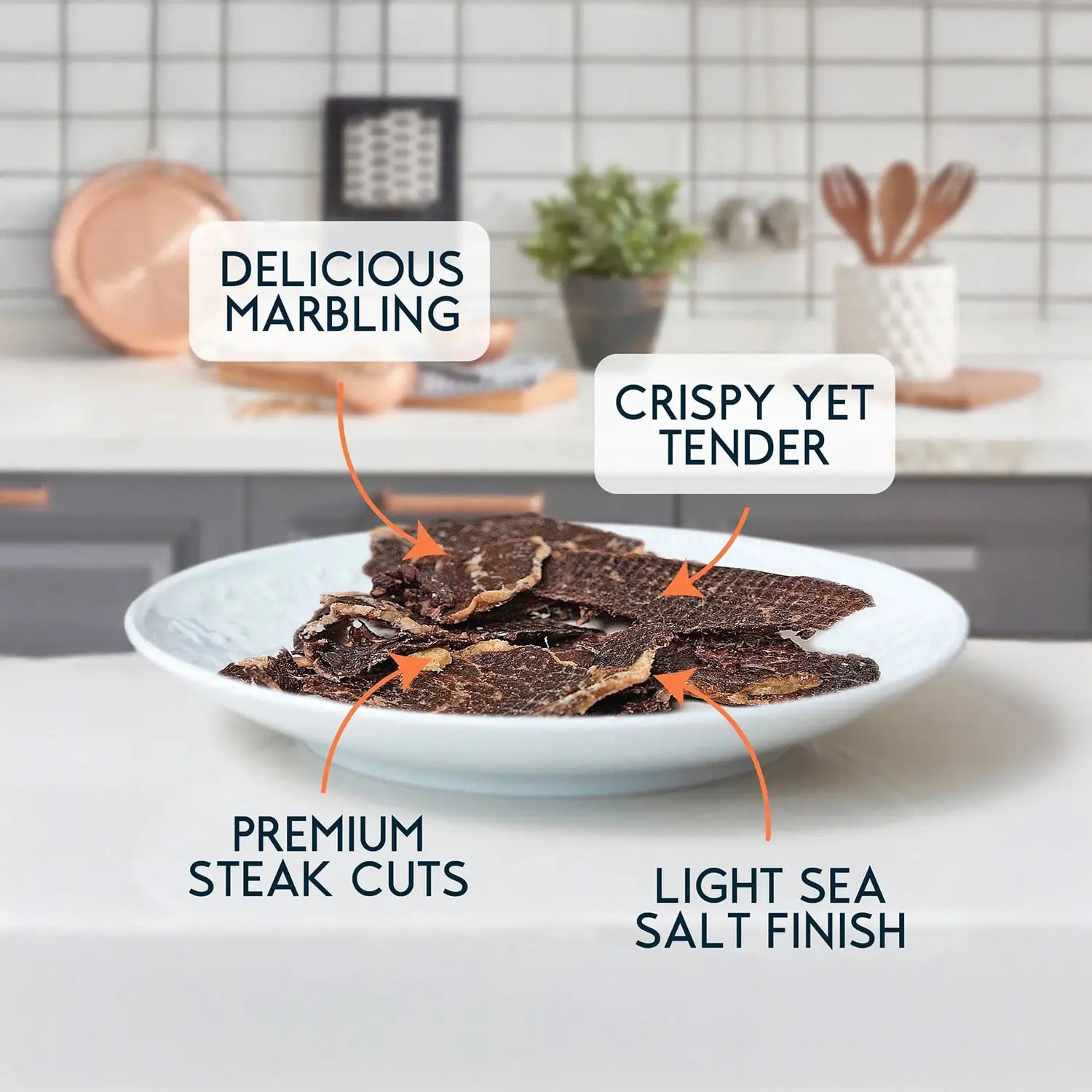 Delicious Marbling - Crispy Yet Tender - Premium Steak Cuts - Light Sea Salt Finish