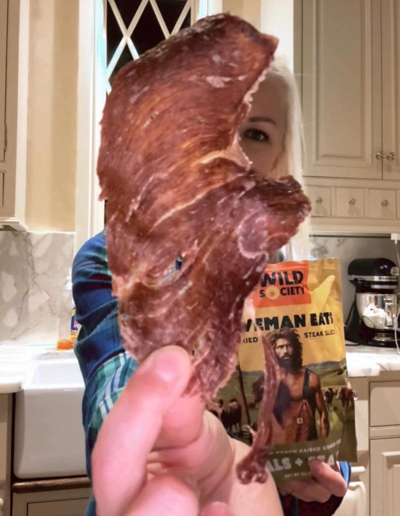 Caveman eats