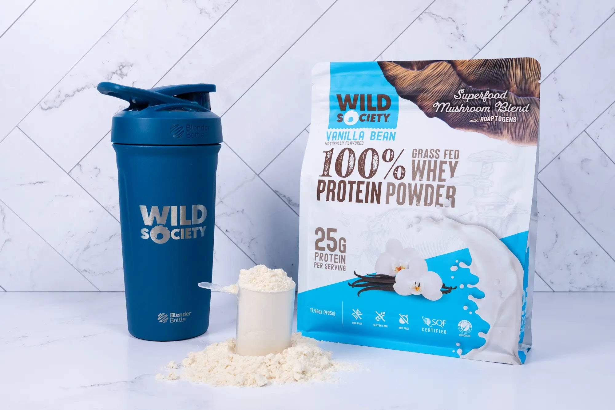 Wild Society - 100% Grass-Fed Whey Protein Powder - 25G Protein