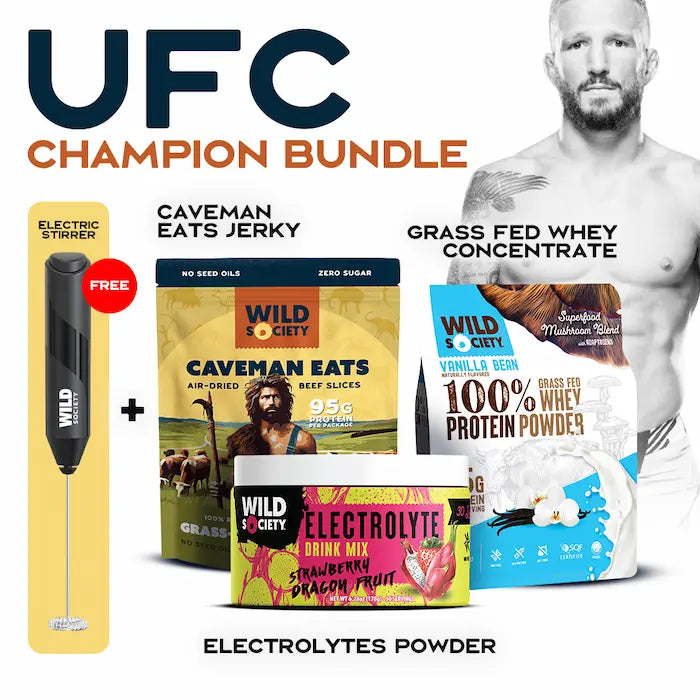 UFC champion product bundle on white background