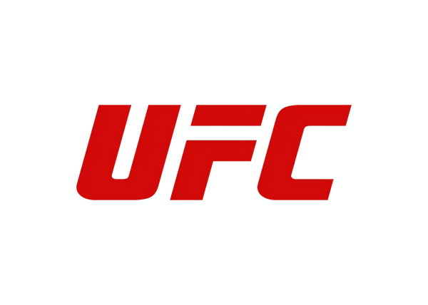 Red UFC logo on a white background