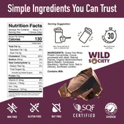 Simple Ingredients You Can Trust - Serving Suggestions - Ingredients - GMO Free - Gluten Free - Nut Free - SQF Certified - Informed Choice - Wild Society