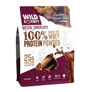 Wild Society - 100% Grass-Fed Whey Protein Powder - With Superfood Mushroom Blend - 25G Protein - Dutch Chocolate